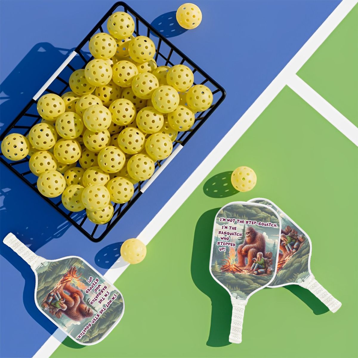"I'm not the Step Squatch" Pickleball Paddle