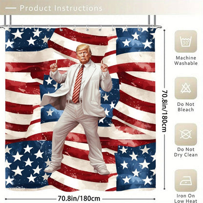 Donald Trump Dance 2 Waterproof Polyester Shower Curtain – Made in the USA – 70.8x70.8”