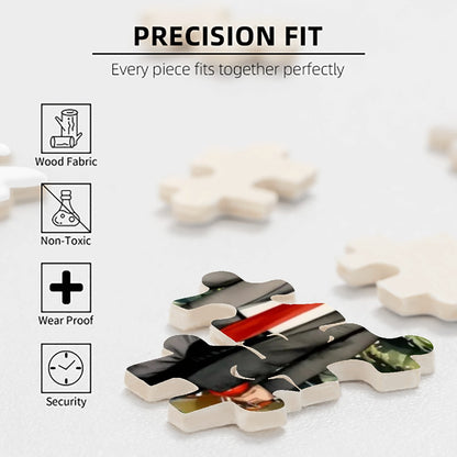 Donald & Melania Trump in Woods - Wooden Jigsaw Puzzle 300 pcs (Horizontal)