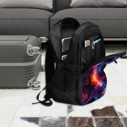 12 Galaxy / Outer Space Designs, Large Capacity, Oxford Travel, Laptop Bag with USB Charger