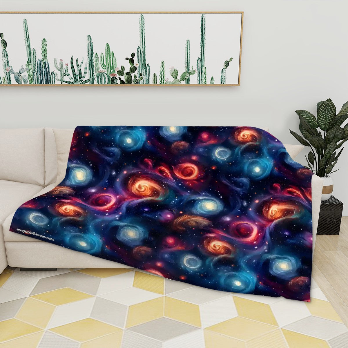 12 Galaxy / Outer Space Designs, Soft Flannel Blanket
