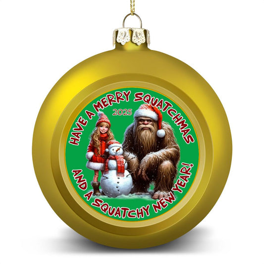 Bigfoot, Sasquatch Santa, "Have a Merry Squatchmas..", Christmas Ball Ornaments