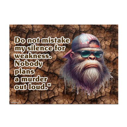 "Do Not Mistake My Silence" 500 Piece Wooden Sasquatch Jigsaw Puzzle, Family Game