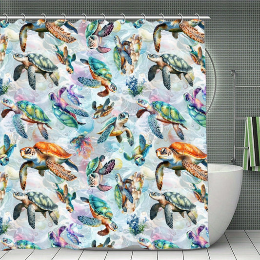 10 Animal Designs, Waterproof Polyester Shower Curtain – Made in the USA – 70.8x70.8”
