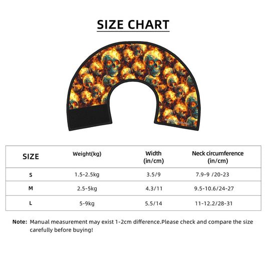 Firey Skulls Pet Elizabethan, Pet Medical Collar