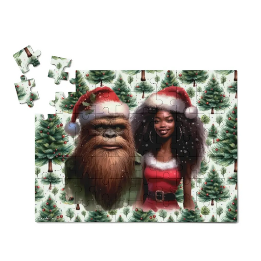 Christmas Sasquatch Santa, Jigsaw Puzzles, 4 Sizes