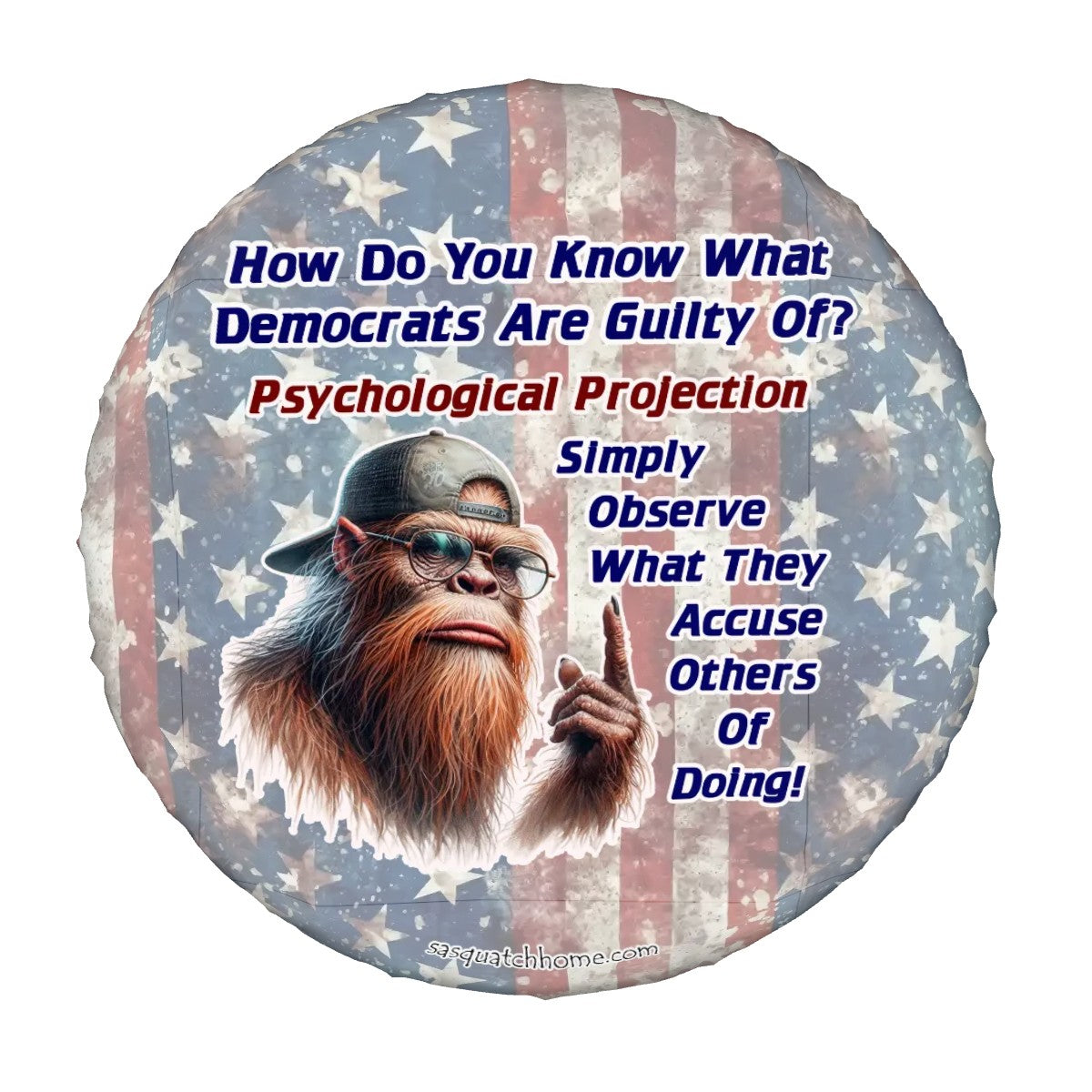 Psyc Projection Sasquatch Bigfoot Tire Cover - Protect Your Spare with Style