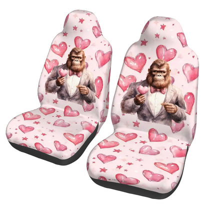 Valentine Bigfoot / Sasquatch, Set of 2 Front Auto Seat Cover