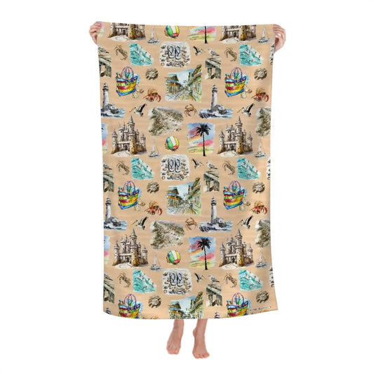 52” x 32”  20 Misc Designs, Microfiber Bath Towel, Microfiber Absorbent Bath Towels