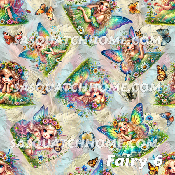 6 Fairy Designs, Long Body Pillow Case