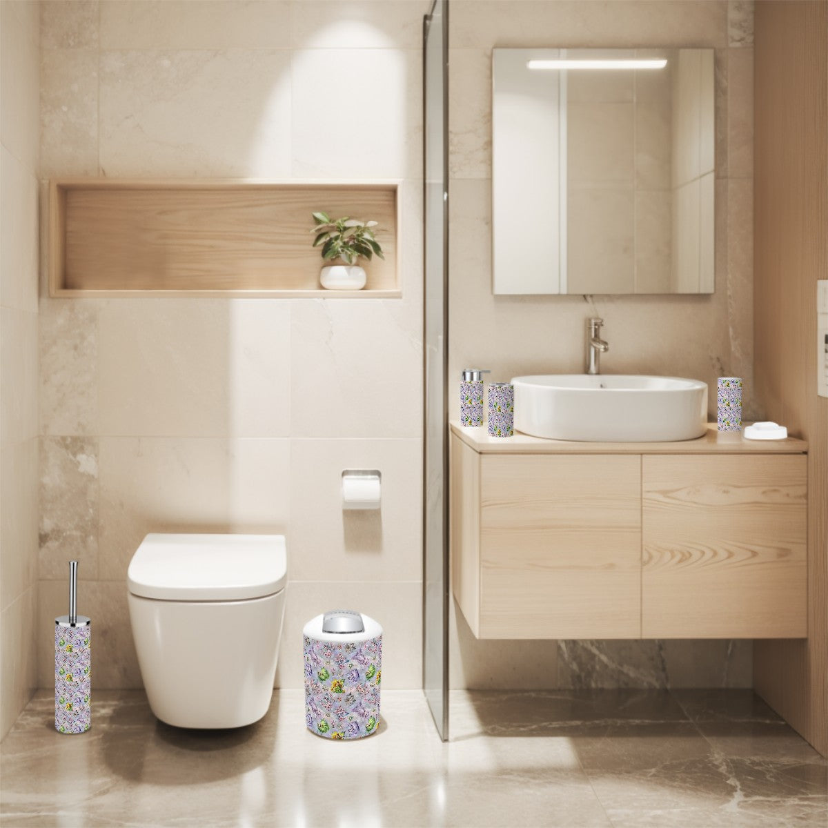 6 Fairy Design, 5 Piece Bathroom Décor Set