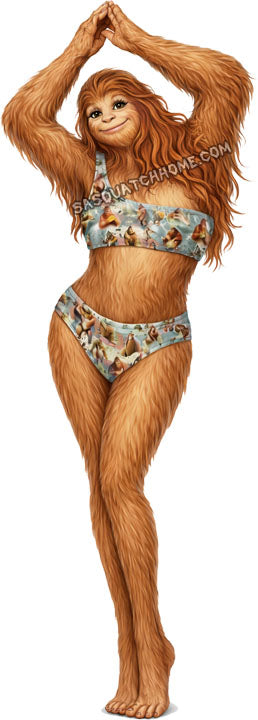 Female Sasquatch In Bikini Dancing Digital Download