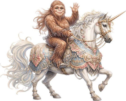 Bigfoot on Unicorn Digital Download
