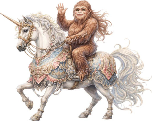 Bigfoot on Unicorn Digital Download