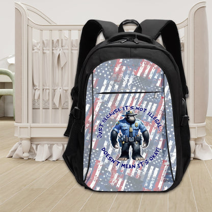 Large Capacity, Oxford Travel, Laptop Bag with USB Charger