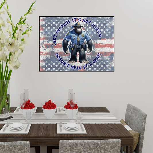 "Just Because It's Not Illegal" 500 Piece Wooden Sasquatch, Bigfoot, Jigsaw Puzzle