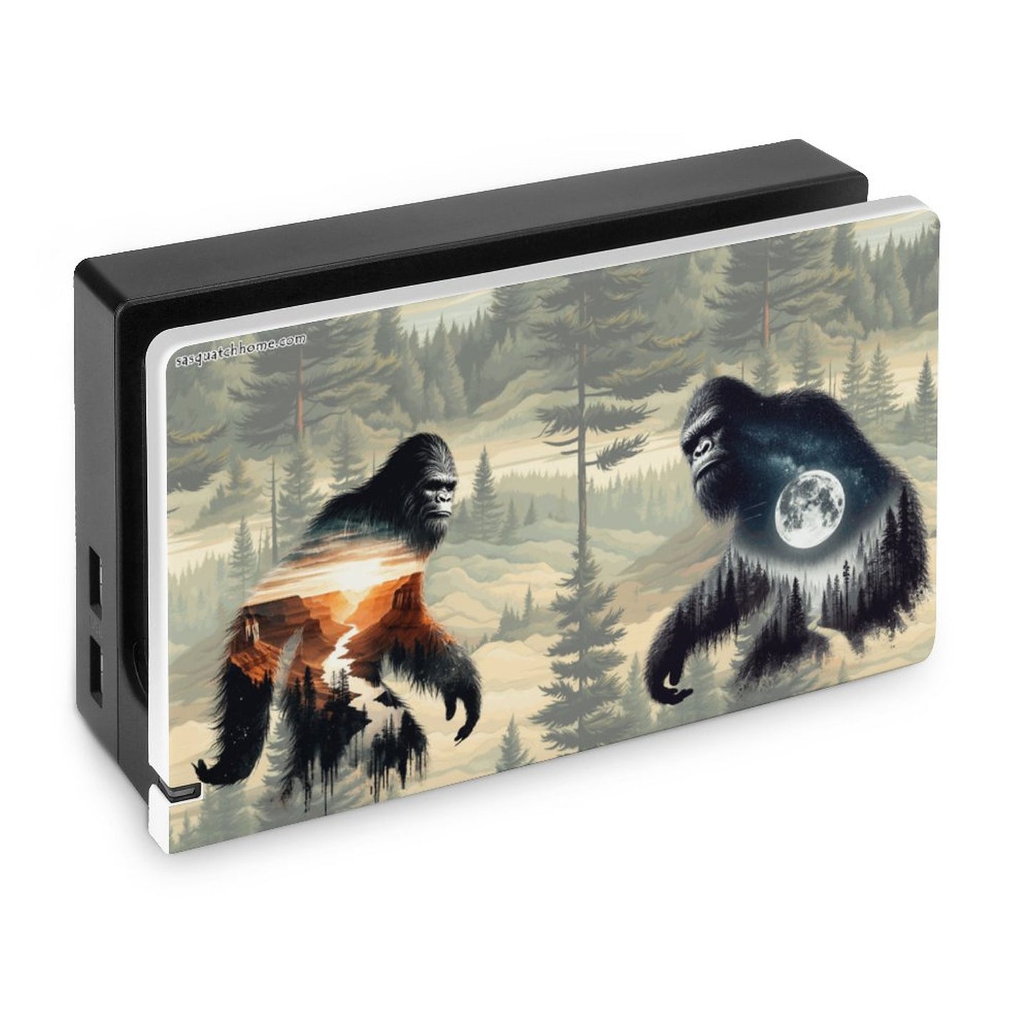 Sasquatch "night and Day" Nintendo Switch Dock Station Cover