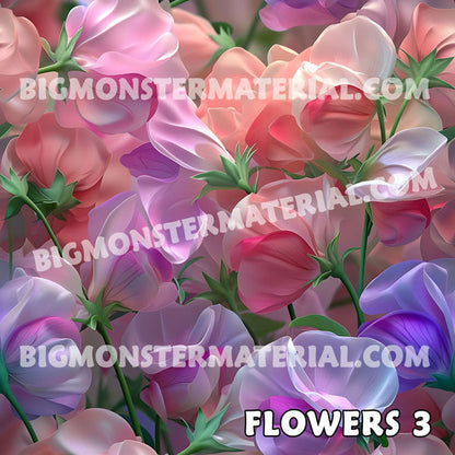 10 Flower Designs, Leather Shoulder Bag / Purse