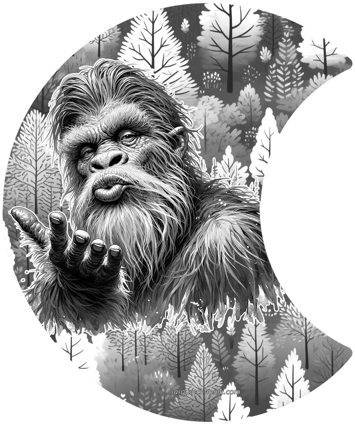 Hand Made Wood, Bigfoot, Sasquatch Wall Calendar + Lifetime Gift!