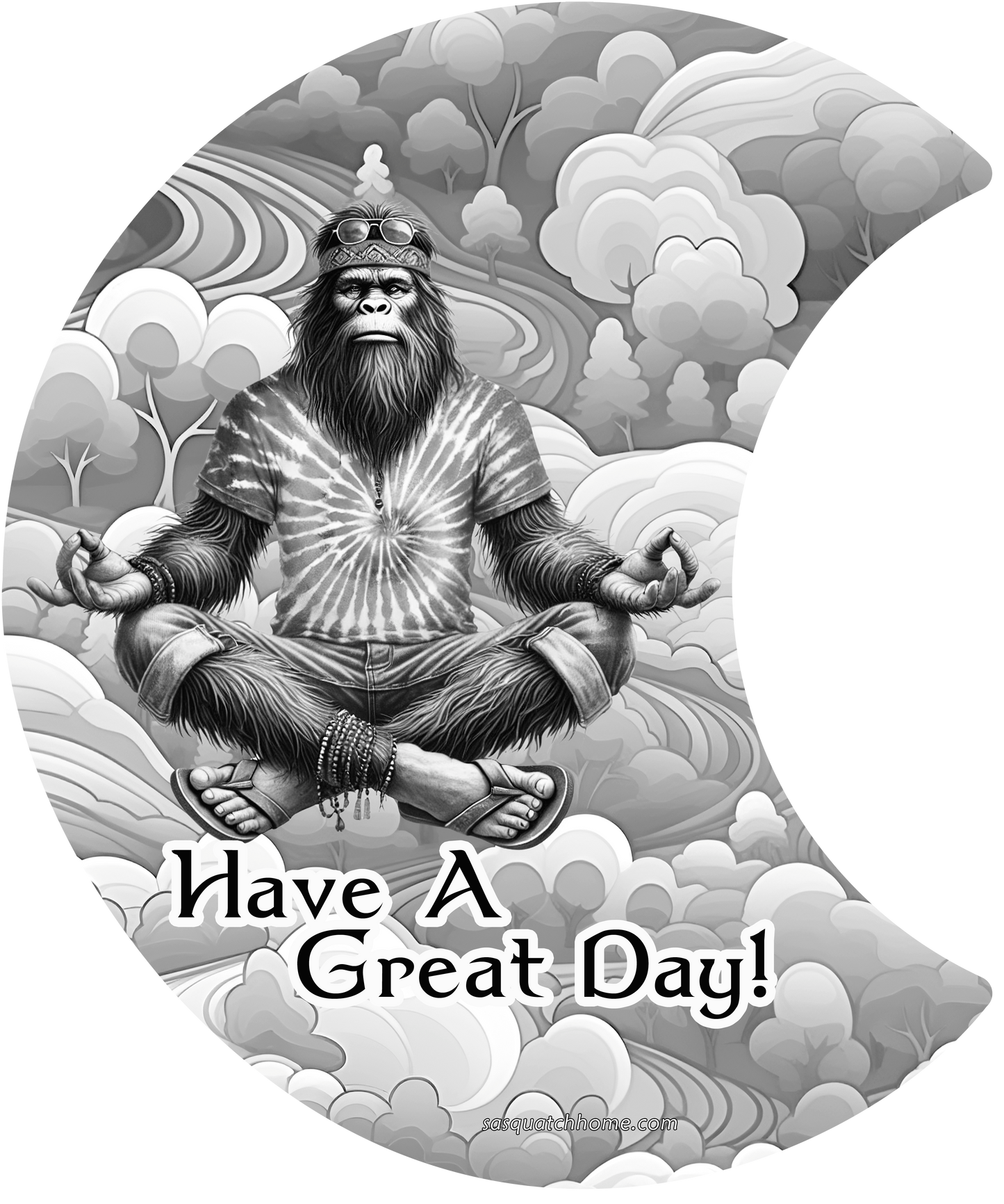 Hand Made Wood, Bigfoot, Sasquatch Yoga Wall Calendar + Lifetime Gift!