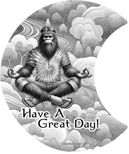 Hand Made Wood, Bigfoot, Sasquatch Yoga Wall Calendar + Lifetime Gift!