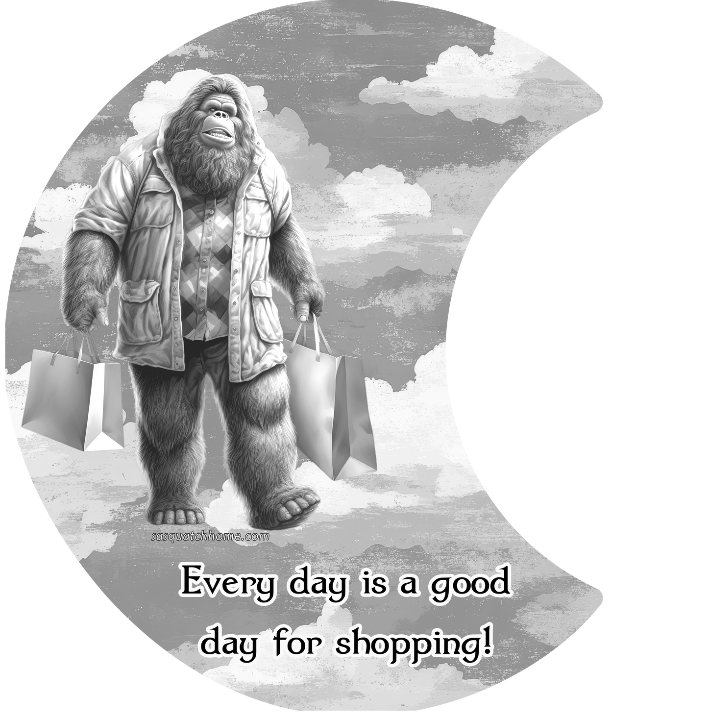 Hand Made Wood, Bigfoot, Sasquatch Shopping Wall Calendar + Lifetime Gift!
