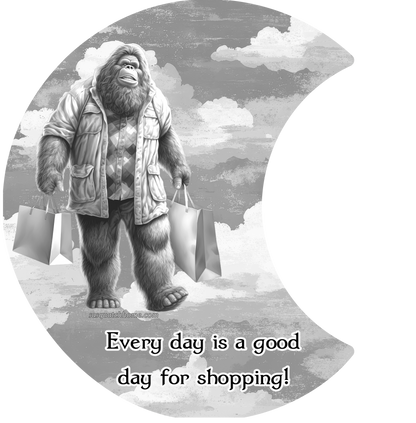 Hand Made Wood, Bigfoot, Sasquatch Shopping Wall Calendar + Lifetime Gift!