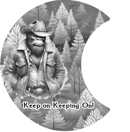 Hand Made Wood, Bigfoot, Sasquatch Cowboy Wall Calendar + Lifetime Gift!