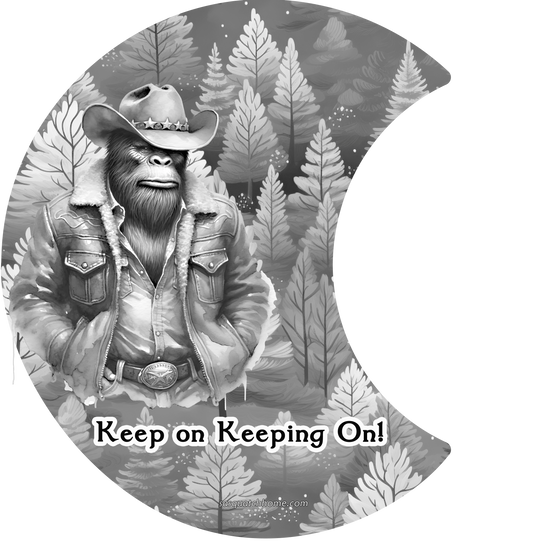 Hand Made Wood, Bigfoot, Sasquatch Cowboy Wall Calendar + Lifetime Gift!