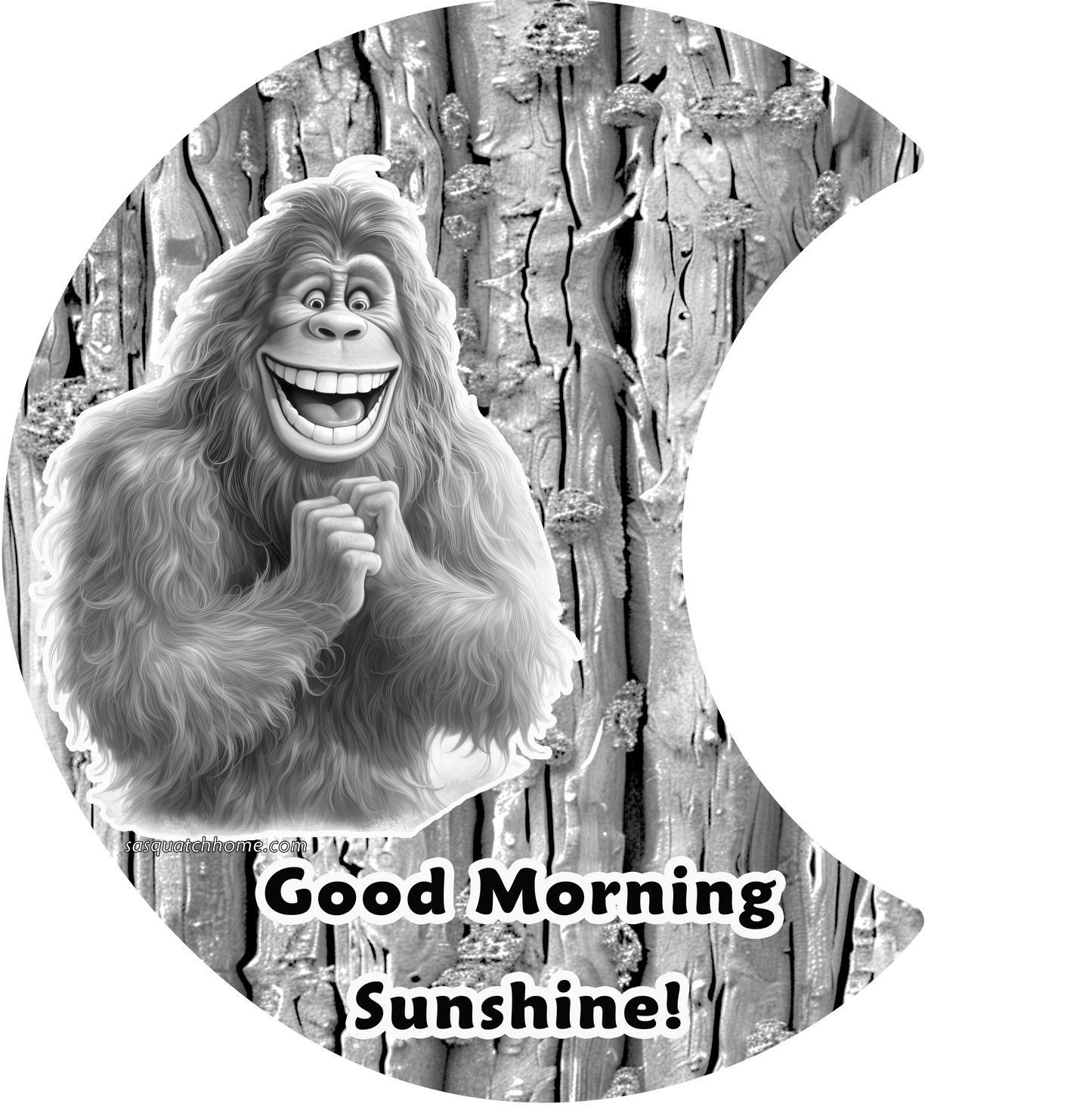 Hand Made Wood, Bigfoot, Sasquatch "Good Morning" Wall Calendar + Lifetime Gift!
