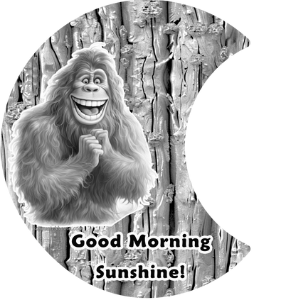 Hand Made Wood, Bigfoot, Sasquatch "Good Morning" Wall Calendar + Lifetime Gift!