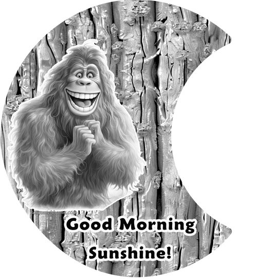 Hand Made Wood, Bigfoot, Sasquatch "Good Morning" Wall Calendar + Lifetime Gift!