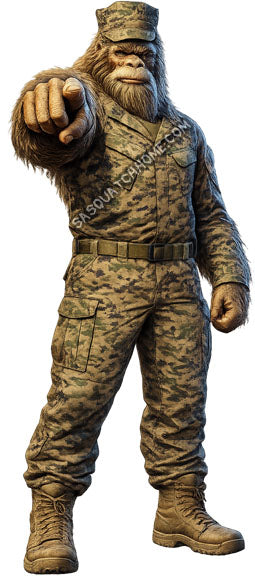 Sasquatch Bigfoot Marine Corp Digital Download