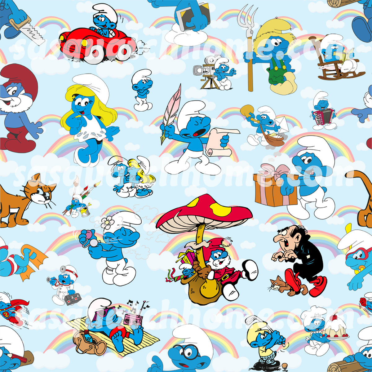 20 Misc Designs,  Car seat covers, Full Set of 3, zombies, smurfs, dragons + more