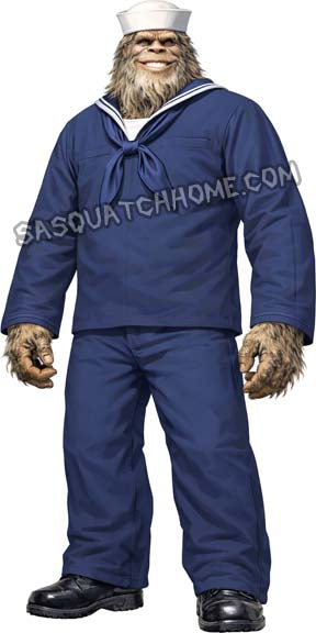 Male Sasquatch Bigfoot Navy Officer