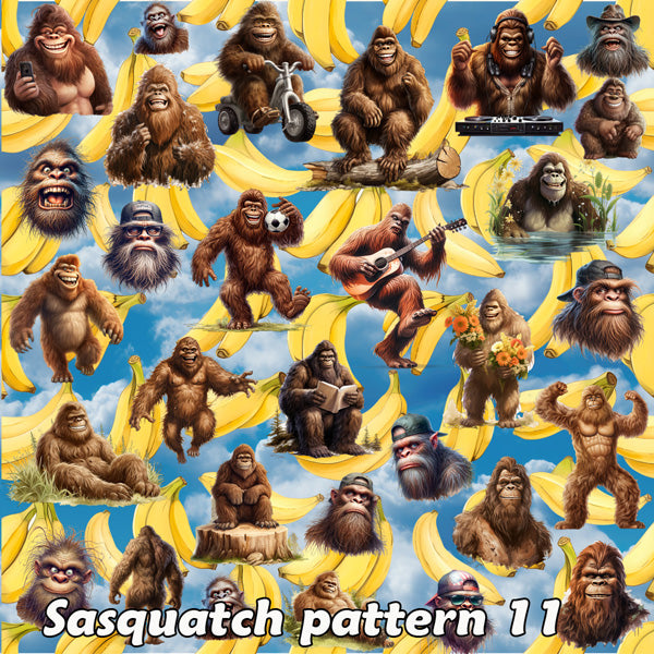 20 Bigfoot / Sasquatch Designs, Long Body Pillow Case