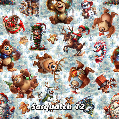 20 Sasquatch Designs, Adult Plush Santa Hat with Light