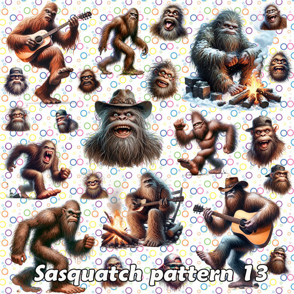 20 Sasquatch Designs, Adult Plush Santa Hat with Light