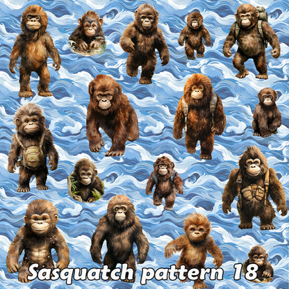 21 Bigfoot Sasquatch Designs, Waterproof Polyester Shower Curtain – Made in the USA – 70.8x70.8”