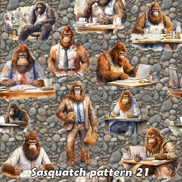 20 Bigfoot / Sasquatch Designs, Long Body Pillow Case