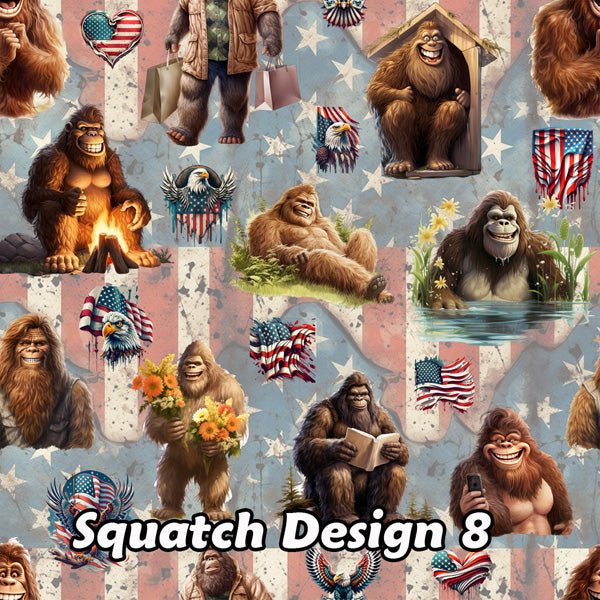 21 Bigfoot Sasquatch Designs, Waterproof Polyester Shower Curtain – Made in the USA – 70.8x70.8”