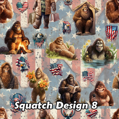 21 Bigfoot Sasquatch Designs, Waterproof Polyester Shower Curtain – Made in the USA – 70.8x70.8”