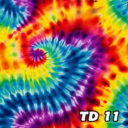 19 Tie Dye Designs, Adult Plush Santa Hat with Light