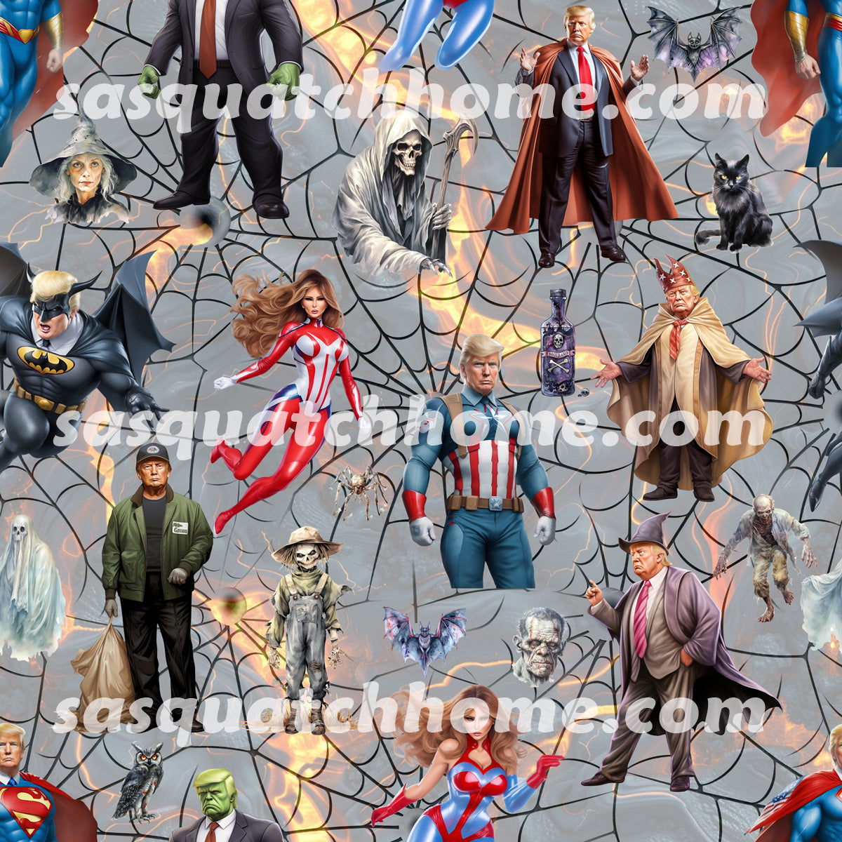 20 Donald Trump Designs, Square Table Lamp with USB Ports, Charger