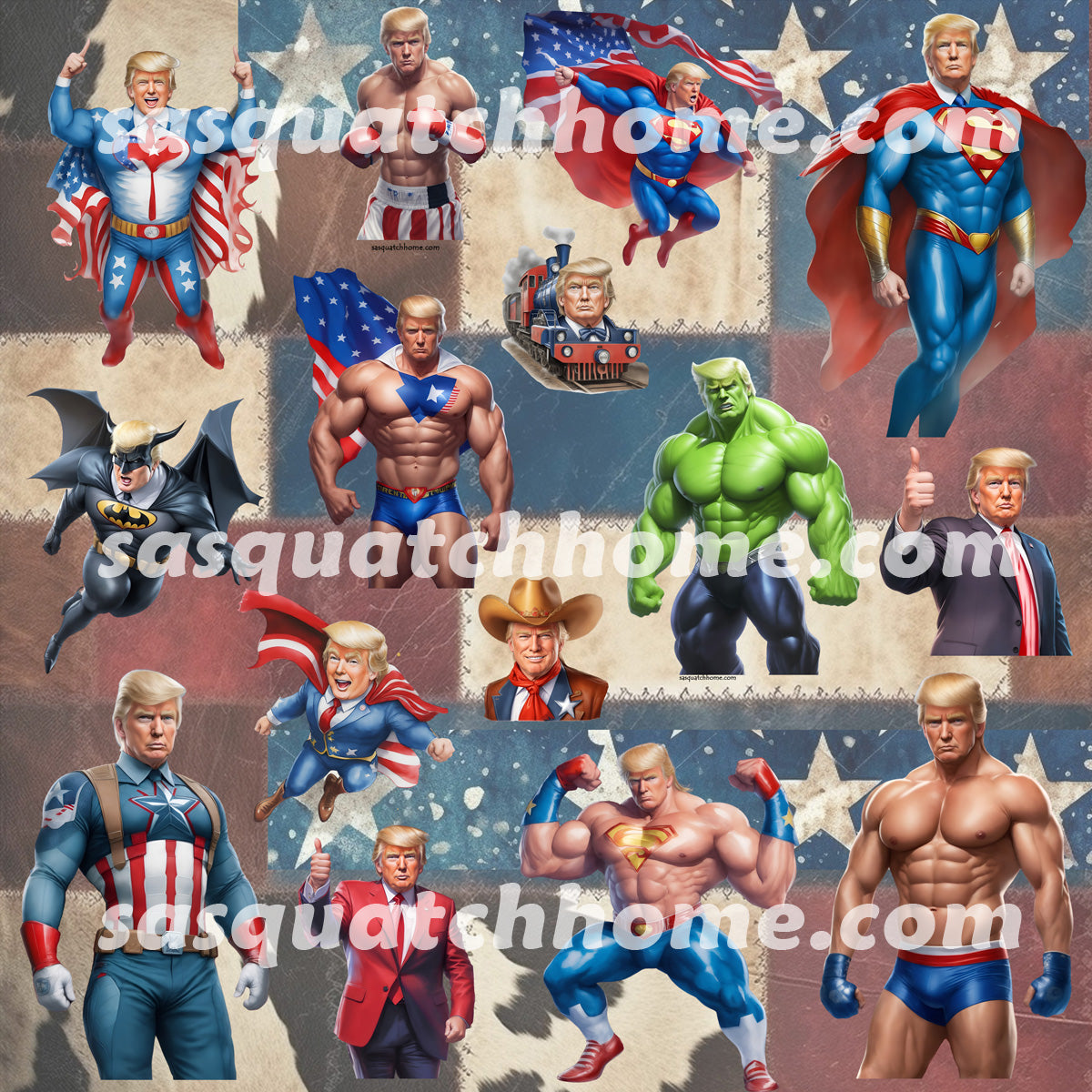 20 Donald Trump Designs, Square Table Lamp with USB Ports, Charger