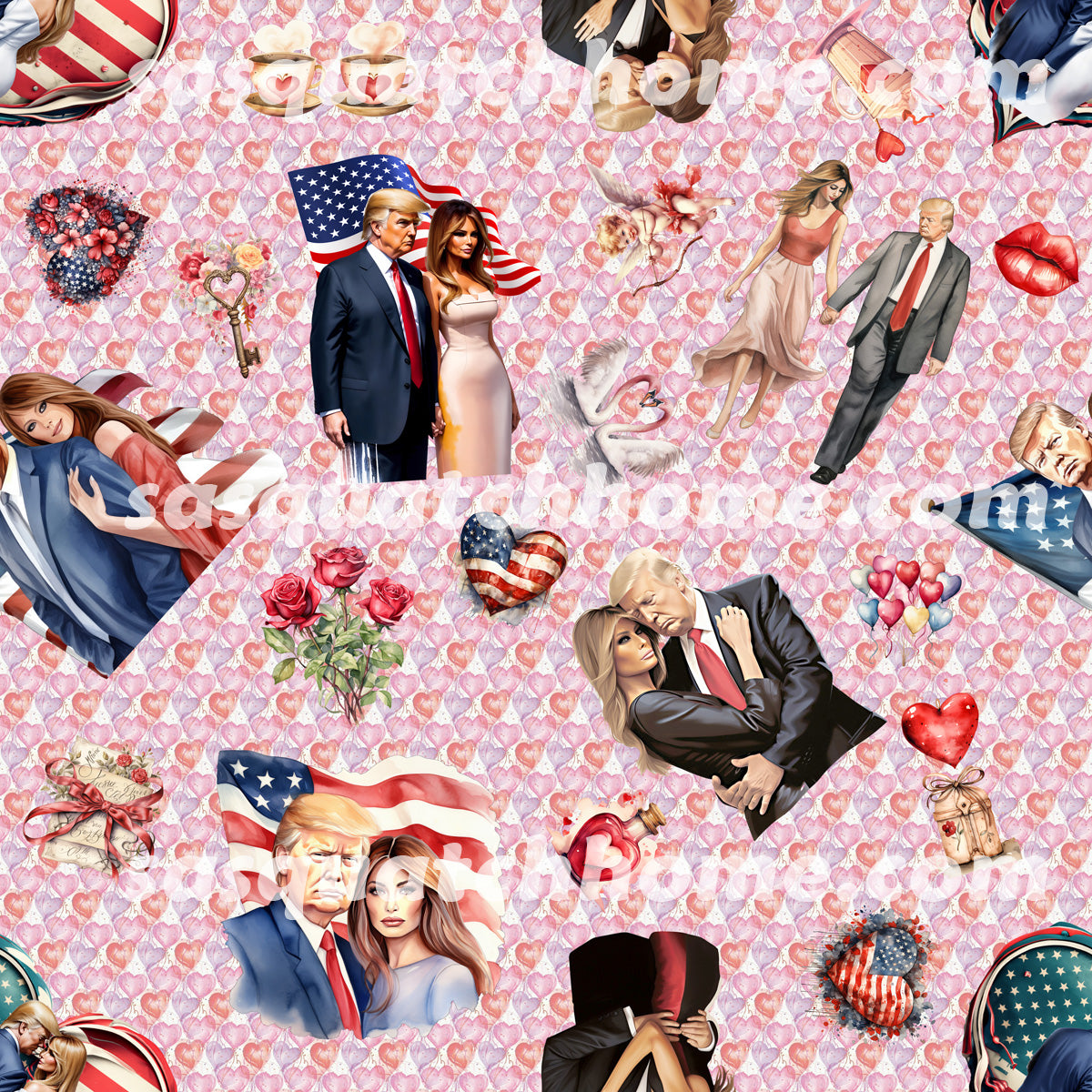 20 Donald Trump Designs, Square Table Lamp with USB Ports, Charger