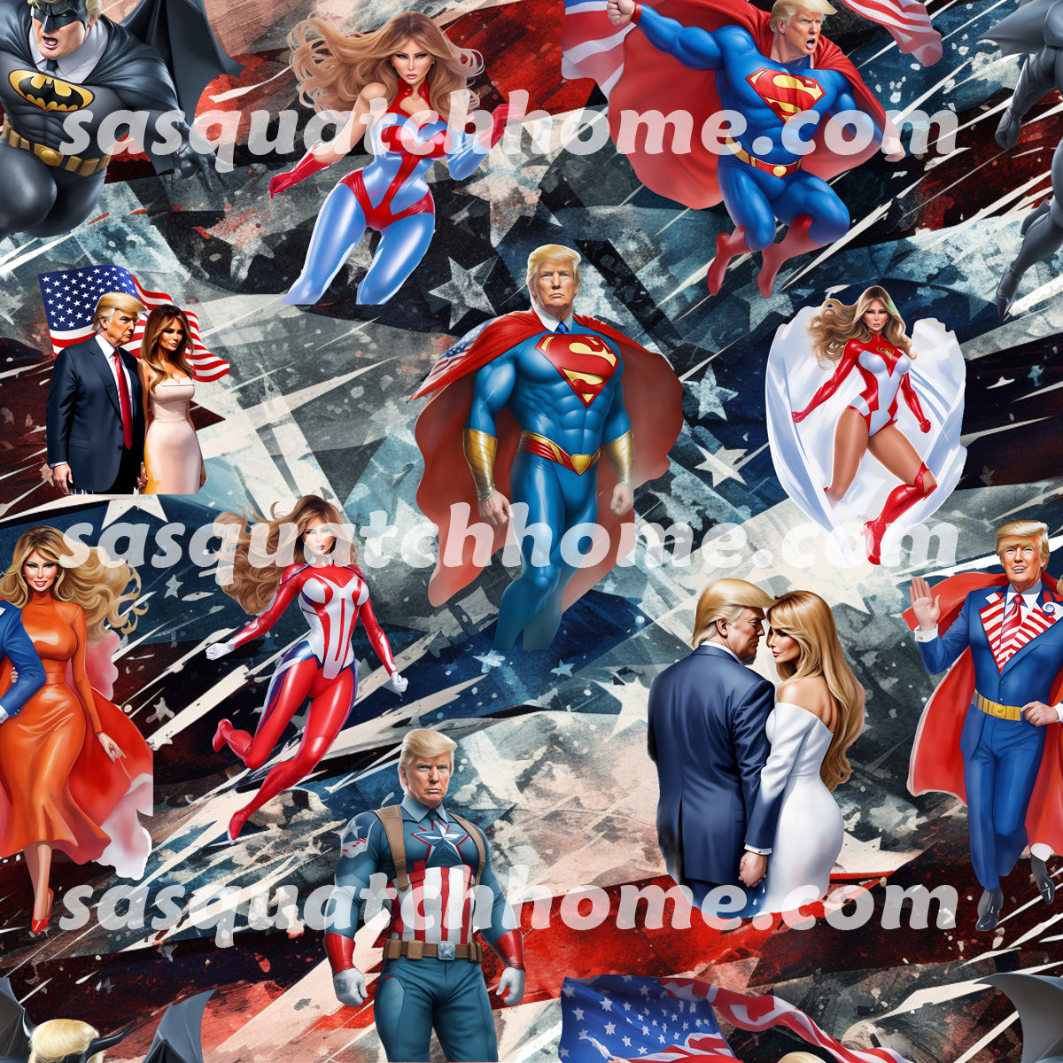 20 Donald Trump Designs, Square Table Lamp with USB Ports, Charger